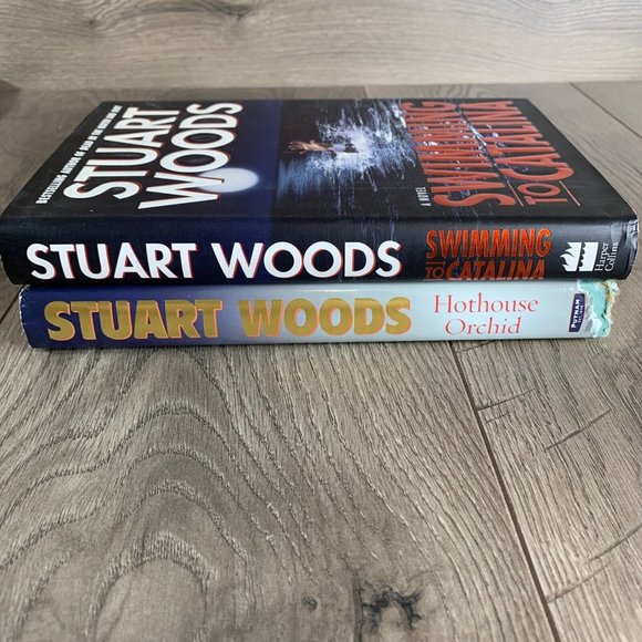 Swimming to Catalina 1998 & Hothouse Orchid 2009 by Stuart Woods Lot of 2 HCDJ - Picture 2 of 16